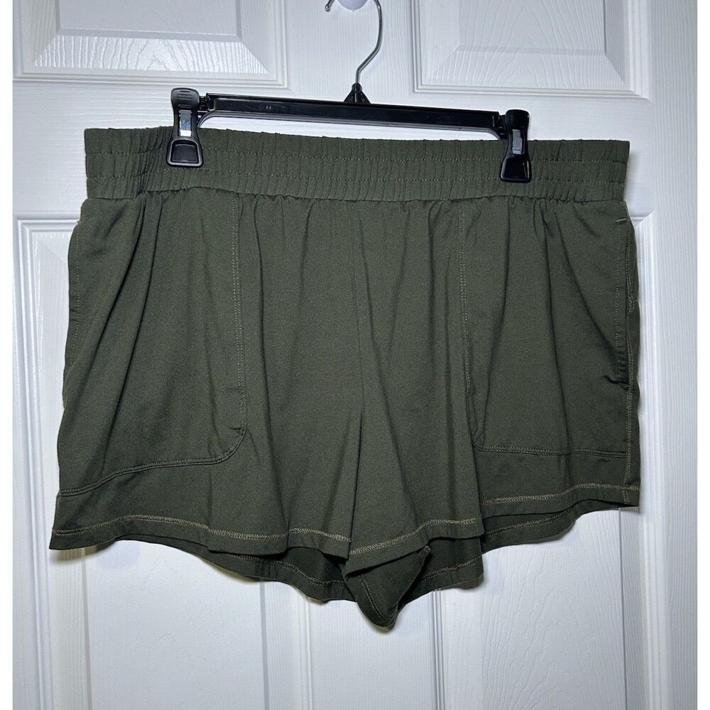 All In Motion Women’s Pull On Shorts Olive Green Size XL NWOT